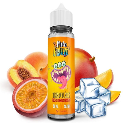 E-liquide Tireboulette 50 ml Multi Freeze Liquideo – saveur Pêche • Mangue • Passion – Ecig Discount